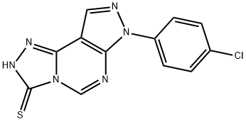 7-(4-Chloro-phenyl)-7H-pyrazolo[4,3-e][1,2,4]triazolo[4,3-c]pyrimidine-3-thiol 结构式