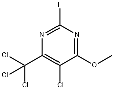 5-Chloro-2-fluoro-4-methoxy-6-(trichloromethyl)pyrimidine 结构式