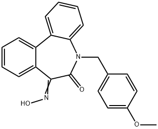 5-(4-methoxybenzyl)-5H-dibenzo[b,d]azepine-6,7-dione-7-oxime 结构式