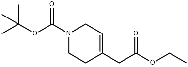 tert-butyl 4-(2-ethoxy-2-oxoethyl)-5,6-dihydropyridine-1(2H)-carboxylate 结构式