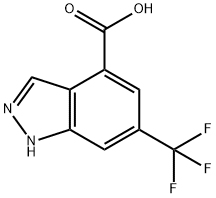 6-(三氟甲基)-1H-吲唑-4-羧酸 结构式