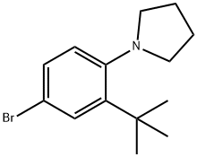 1-(4-溴-2-叔丁基-苯基)-吡咯烷 结构式