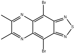 4,9-二溴-6,7-二甲基-[1,2,5]噻二唑[3,4-G]喹喔啉 结构式