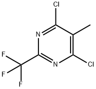 4,6-二氯-5-甲基-2-(三氟甲基)嘧啶 结构式