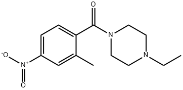 (4-nitro-2-methyl-phenyl)-(4-ethylpiperazin-1-yl)methanone 结构式