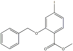 2-苄氧基-4-碘-苯甲酸甲酯 结构式