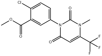 Methyl 2-chloro-5-(3-methyl-2,6-dioxo-4-(trifluoromethyl)-2,3-dihydropyrimidin-1(6H)-yl)benzoate 结构式