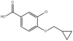 3-氯-4-(环丙基甲氧基)苯甲酸 结构式