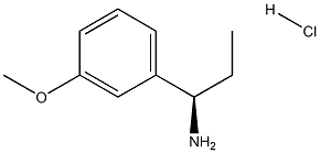 (R)-1-(3-甲氧基苯基)丙-1-胺盐酸盐 结构式
