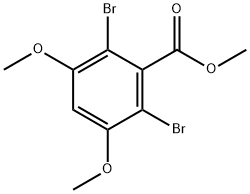 2,6-二溴-3,5-二甲氧基苯甲酸甲酯 结构式