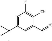 5-叔丁基-3-氟-2-羟基苯甲醛 结构式