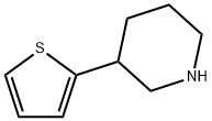 3-(thiophen-2-yl)piperidine 结构式