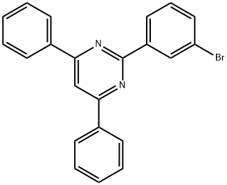 2-(3-溴苯基)-4,6-二苯基嘧啶 结构式