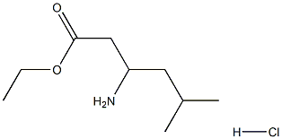 Ethyl 3-amino-5-methylhexanoate hydrochloride 结构式