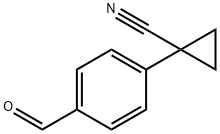 1-(4-formylphenyl)cyclopropane-1-carbonitrile 结构式