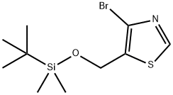 4-Bromo-5-(((tert-butyldimethylsilyl)oxy)methyl)thiazole 结构式