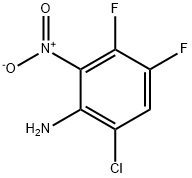 6-氯-3,4-二氟-2-硝基苯胺 结构式