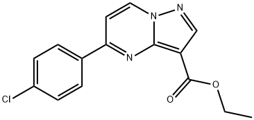 Ethyl 5-(4-chlorophenyl)pyrazolo[1,5-a]pyrimidine-3-carboxylate 结构式