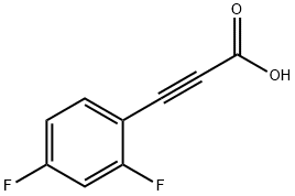 3-(2,4-二氟苯基)丙炔酸 结构式