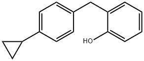 2-(4-Cyclopropylbenzyl)phenol 结构式