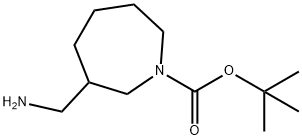 3-(氨基甲基)氮杂环庚烷-1-羧酸叔丁酯 结构式