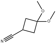 3,3-二甲氧基环丁烷甲腈 结构式