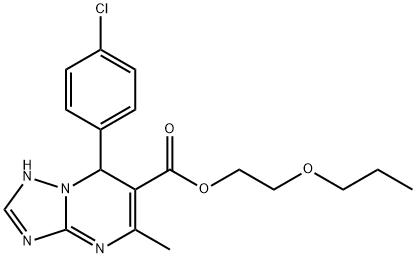 2-propoxyethyl 7-(4-chlorophenyl)-5-methyl-1,7-dihydro-[1,2,4]triazolo[1,5-a]pyrimidine-6-carboxylate 结构式