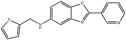 2-(pyridin-3-yl)-N-(thiophen-2-ylmethyl)-1,3-benzoxazol-5-amine 结构式