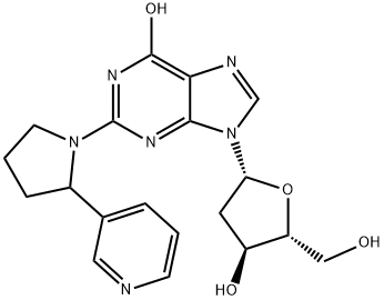 2-[(3-Pyridyl)pyrrolidin-1-yl]-2'-deoxyinosine 结构式