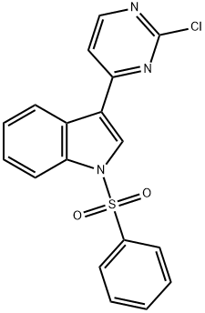 3-(2-chloropyrimidin-4-yl)-1-(phenylsulfonyl)-1H-indole 结构式