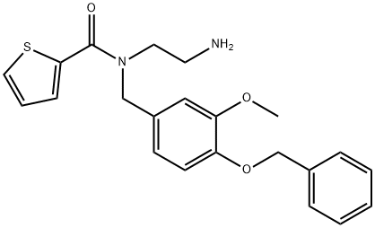 2-Thiophenecarboxamide, N-(2-aminoethyl)-N-[[3-methoxy-4-(phenylmethoxy)phenyl]methyl]- 结构式