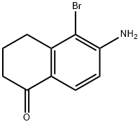 6-氨基-5-溴-3,4-二氢萘-1(2H)-酮 结构式