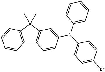 N-(4-溴苯基)-9,9-二甲基-N-苯基-9H-芴-2-氨 结构式