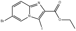 6-溴-3-碘咪唑并[1,2-A]吡啶-2-羧酸乙酯 结构式