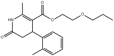 2-propoxyethyl 2-methyl-6-oxo-4-(o-tolyl)-1,4,5,6-tetrahydropyridine-3-carboxylate 结构式