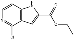 4-氯-1H-吡咯并[3,2-C]吡啶-2-羧酸乙酯 结构式