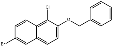 6-苄氧基-2-溴-5-氯萘 结构式