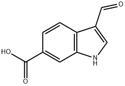 6-羧基吲哚-3-甲醛 结构式