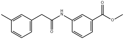 methyl 3-(2-(m-tolyl)acetamido)benzoate 结构式