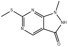 1,2-dihydro-1-methyl-6-(methylthio)-3H-pyrazolo[3,4-d]pyrimidin-3-one 结构式
