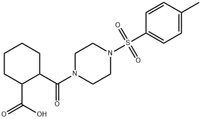 2-(4-tosylpiperazine-1-carbonyl)cyclohexanecarboxylic acid 结构式