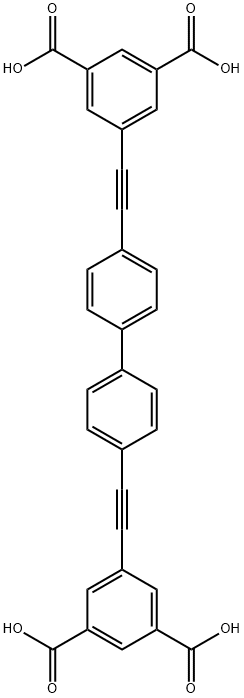 5,5'-([1,1'-联苯]- 4,4'-二基二 -2,1-乙炔二基)双-间苯二甲酸 结构式