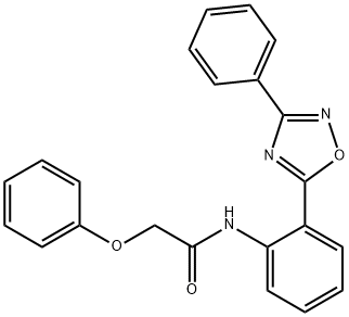 2-phenoxy-N-[2-(3-phenyl-1,2,4-oxadiazol-5-yl)phenyl]acetamide 结构式