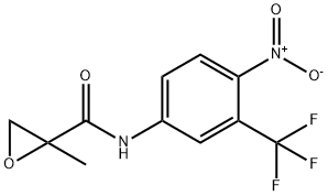 2-甲基-N-(4-硝基-3-(三氟甲基)苯基)噁丙环-2-甲酰胺 结构式