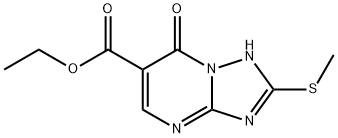 ethyl 1,7-dihydro-2-(methylthio)-7-oxo-[1,2,4]triazolo[1,5-a]pyrimidine-6-carboxylate 结构式