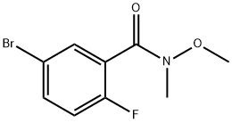 5-溴-2-氟-N-甲氧基-N-甲基苯甲酰胺 结构式