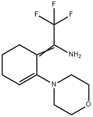 (Z)-2,2,2-Trifluoro-1-(2-morpholinocyclohex-2-en-1-ylidene)ethanamine 结构式