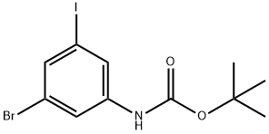 (3-bromo-5-iodophenyl)carbamic acid tert-butyl ester 结构式