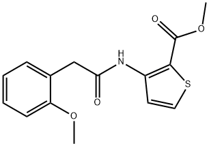 methyl 3-(2-(2-methoxyphenyl)acetamido)thiophene-2-carboxylate 结构式