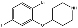 Piperidine, 4-(2-bromo-5-fluorophenoxy)- 结构式